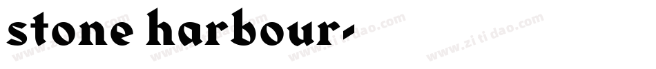 stone harbour字体转换